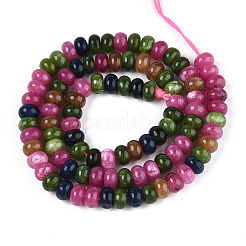 Gefärbt natürlichen weißen Jade Perlen Stränge&nbsp;X-G-T139-58B-01