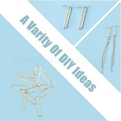 12 paio di orecchini ovali in ottone di 2 misure con 925 perni in argento sterling per donna&nbsp;KK-FH0005-08