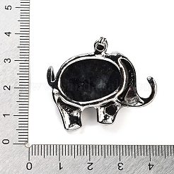 Pendentifs en larvikite naturelle&nbsp;G-G112-01P-11