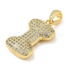 Pendentifs avec zircon cubiques à micro-pavés en laiton&nbsp;KK-E061-03G-09
