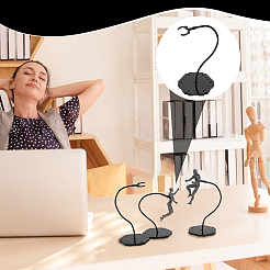 Kunststoff mit Zinklegierungsmodell montierte Actionfigur-Displayhalter mit Sechskantsockel&nbsp;LS-ODIS-WH0038-219B