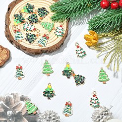 20 pendentifs en alliage émaillé sur le thème de Noël&nbsp;ENAM-YW0006-79