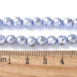 Fili di perline di ematite sintetica non magnetica elettrolitica&nbsp;G-B132-B01-01G
