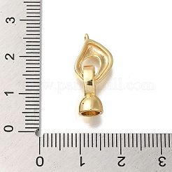 Micro pavé di ottone trasparente cubic zirconia piegato su fermagli&nbsp;KK-H480-39G