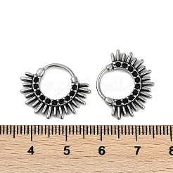 Creolen Sonne 316 chirurgischer Edelstahl&nbsp;EJEW-G416-37AS