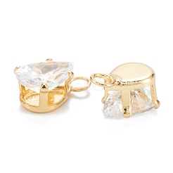 Ciondoli in ottone con zirconi chiari&nbsp;ZIRC-G170-09G