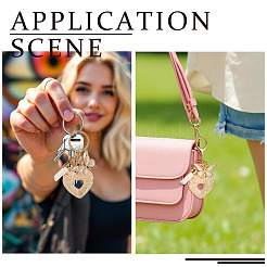 Porte-clés en résine en forme de cœur avec papillon&nbsp;KEYC-TADJ0001-01D