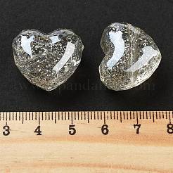 Perles acryliques européennes à gros trou plaquées UV&nbsp;X-OACR-S142-01C