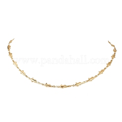 Collares de cadena de eslabones de pez de latón para mujer&nbsp;NJEW-JN05521