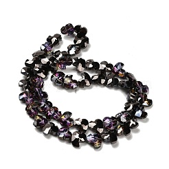 Chapelets de perles en verre électroplaqué&nbsp;EGLA-P066-03A-HP02