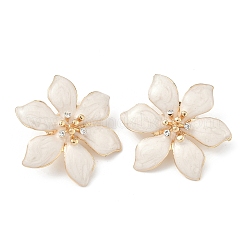 Aretes de rhinestone de aleación&nbsp;EJEW-P310-02G-01