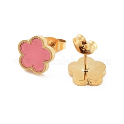 Orecchini fiore della resina&nbsp;EJEW-K281-01G-01