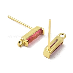 Messing Mikro pflastern kubischen Zirkonoxid Ohrring Zubehör&nbsp;KK-A205-10G-02