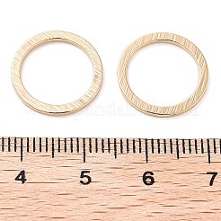 Verbindungsringe aus Messing mit Struktur&nbsp;KK-U028-12G