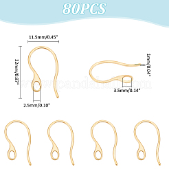 Crochets de boucles d'oreilles en acier inoxydable 304 avec placage ionique (IP)&nbsp;STAS-UN0058-41G