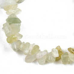 Braccialetti elasticizzati con perline di giada naturale con chip unisex&nbsp;BJEW-S143-50
