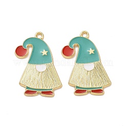 Pendentifs en émail d'alliage de placage de support de thème de noël&nbsp;X-PALLOY-O109-33LG