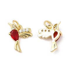 Vrais pendentifs en laiton plaqué 16k or véritable micro pavé zircone cubique&nbsp;ZIRC-L103-060G