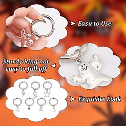 14 breloques en alliage pour chaussures sur le thème d'Halloween.&nbsp;HJEW-GO00044