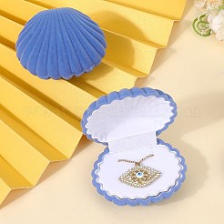 4 Stück muschelförmige Aufbewahrungsboxen aus Samt für Schmuck&nbsp;VBOX-DJ0001-02D