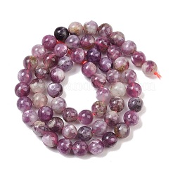 Natürliche Lepidolith / lila Glimmer Steinperlen Stränge&nbsp;G-G160-A01-04