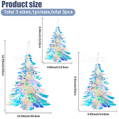 3 pièce 3 styles de décorations suspendues en plastique pour sapin de Noël&nbsp;DIY-GF0011-69