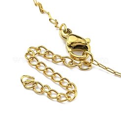 Fußkettchen mit Perlen in Säulenform aus natürlichen Edelsteinen und PVD-Vakuumbeschichtung&nbsp;AJEW-Z008-03