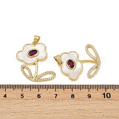 Colgante micropavé cubic zirconia de latón&nbsp;KK-S526-35G