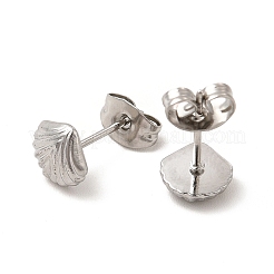 Ohrstecker in Muschelform aus 304 Edelstahl für Damen&nbsp;EJEW-I281-33P