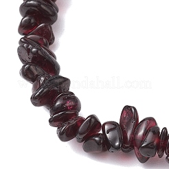 Braccialetti elasticizzati con perline di granato naturale per donna uomo&nbsp;BJEW-JB10647-04