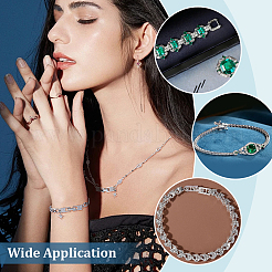 10 fermoir de bracelet de montre en laiton micro pavé de zircone cubique transparente&nbsp;KK-PH0014-30P