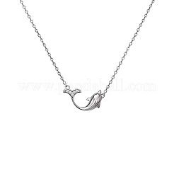 Colgante de ballena de aleación con cristales y rhinestone&nbsp;WG0EF37-01