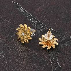 Pendientes de acero inoxidable 304 con rhinestone para mujer&nbsp;STAS-Z117-13G