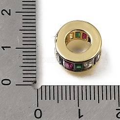 Messing pflastern zirkonia europäische perlen&nbsp;KK-C262-14G-02