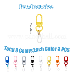 24 pieza de clip de silicona para porta bolígrafos de 8 colores&nbsp;HJEW-DR00035