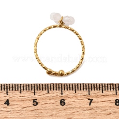 Verstellbare Manschettenringe aus Edelstahl 304 und natürlichem Jade&nbsp;RJEW-P187-01G-05