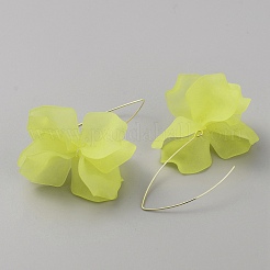 Acryl-Blumen-Ohrhänger&nbsp;EJEW-WH0009-30B