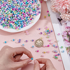 1500 pièce de perles imitation perle ABS bicolores&nbsp;KY-HY0001-31