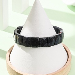 Elastische Armbänder aus synthetischen blauen Goldflussperlen für Damen und Herren&nbsp;G-K303-02J