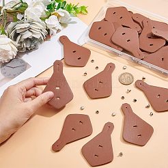 20 Satz leere Kleidungsetiketten aus PU-Leder&nbsp;DIY-NB0007-46