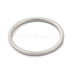Bague simple et unie en acier inoxydable 304 anti-ternissement pour femmes et hommes&nbsp;RJEW-F152-05P-E