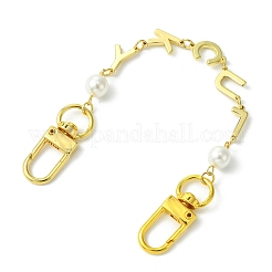Catene estensori per borse con maglie portafortuna in ottone e perle di conchiglia&nbsp;FIND-JF00149-02