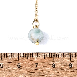 Runder Anhänger aus natürlichem Larimar&nbsp;NJEW-JN06611-01
