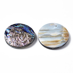 Natürliche Abalone Muschel / Paua Muschel Anhänger&nbsp;SSHEL-N034-86