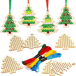 1 sac de kits de point de croix en bois sur le thème de Noël&nbsp;WOOD-SC0002-23B