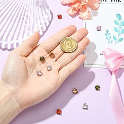 10 Stück 5 Farben Messing Micro Pave Zirkonia Anhänger&nbsp;KK-CJ0003-71