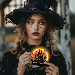 Halloween-Schloss-Stanzschablonen aus Kohlenstoffstahl&nbsp;DIY-WH0309-2408