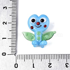 Statuetta elfica a forma di cuore realizzata a mano in vetro soffiato a lume&nbsp;LAMP-N034-28D