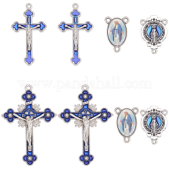 Kit de colgante y eslabones de aleación de esmalte de rosario azul (20 pieza&nbsp;FIND-SC0021-26