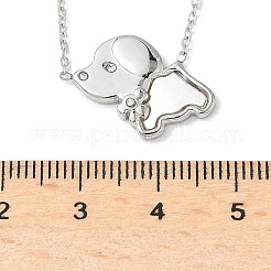 Collane con ciondolo a forma di cane in acciaio inossidabile 304&nbsp;NJEW-M101-03P